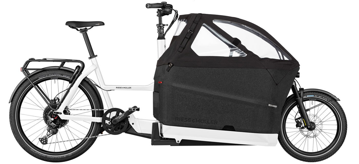 Riese & Muller Packster2 70 CT Vario, White, Kiox 300, Rear Carrier, Three Child Seats, 750wh, buggy, ABS