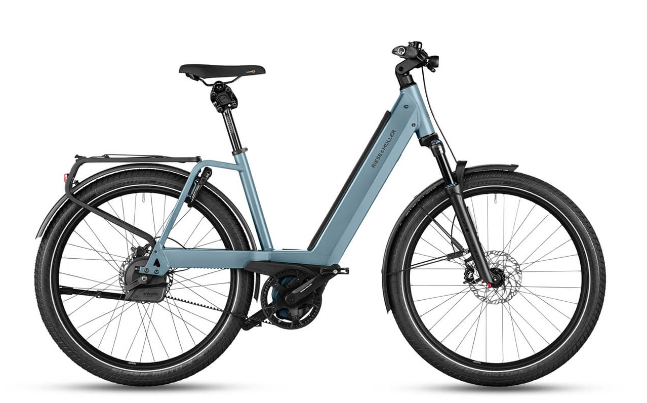 R&M Nevo4 GT Rohloff - Ice Blue, 51cm, Kiox 300, 625Wh, Front carrier
