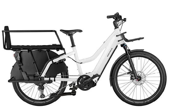 R&M Multicharger2 Mixte GT Family Pearl White / Black Matte 47cm, 625 Wh, Purion 200 , Safety bar kit